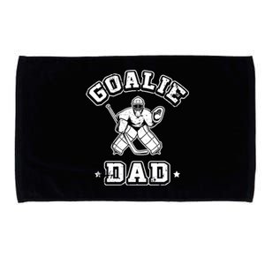 Goalie Dad Hockey Sports Father Ice Hockey Player Coach Fan Cool Gift Microfiber Hand Towel