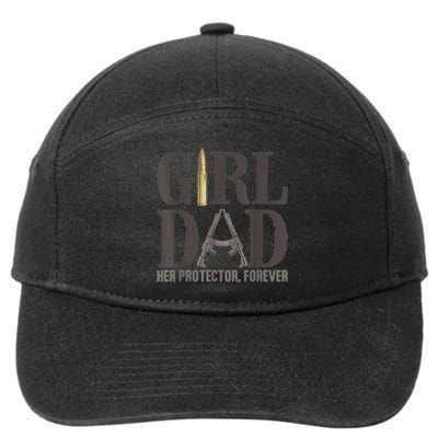 Girl Dad Her Protector Forever Funny Father of Girls 7-Panel Snapback Hat
