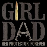 Girl Dad Her Protector Forever Funny Father of Girls Womens Tank Top