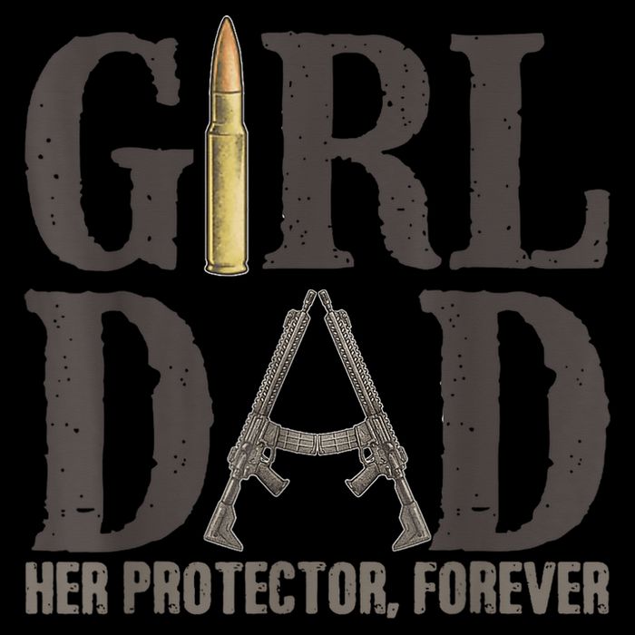 Girl Dad Her Protector Forever Funny Father of Girls Womens Tank Top