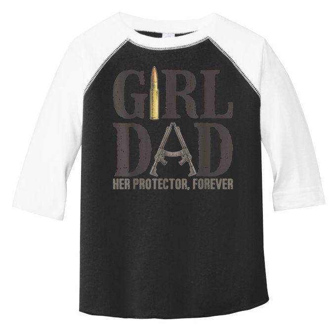 Girl Dad Her Protector Forever Funny Father of Girls Toddler Fine Jersey T-Shirt