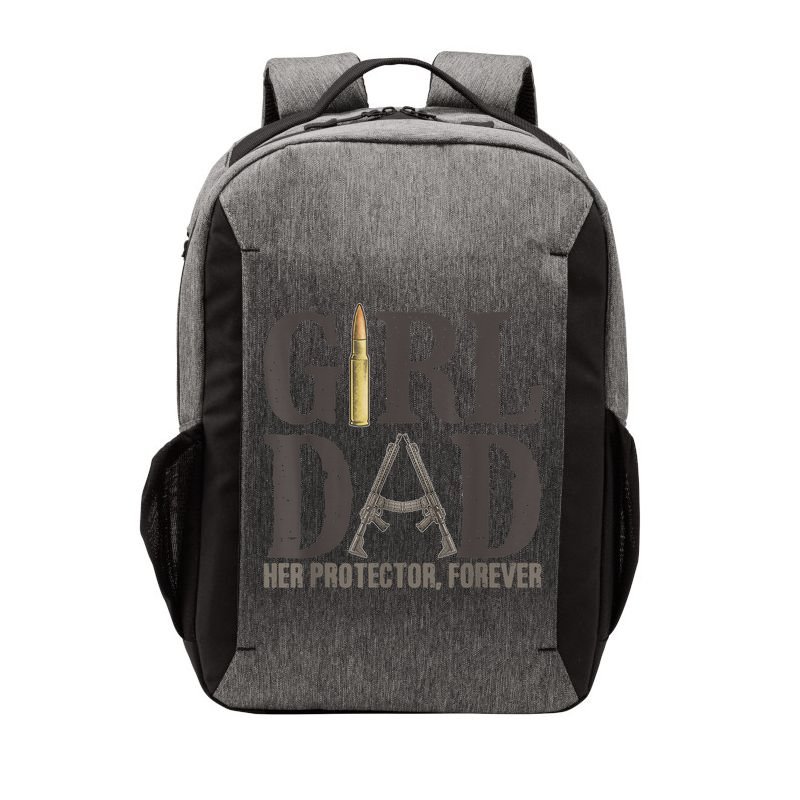 Girl Dad Her Protector Forever Funny Father of Girls Vector Backpack