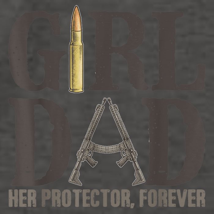Girl Dad Her Protector Forever Funny Father of Girls Vector Backpack