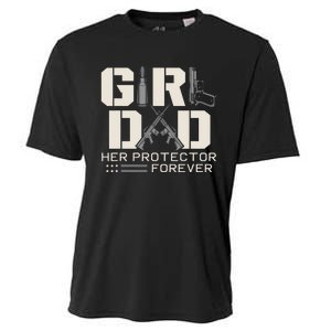 Girl Dad Her Protector Forever Funny Father Of Girl Gifts Cooling Performance Crew T-Shirt