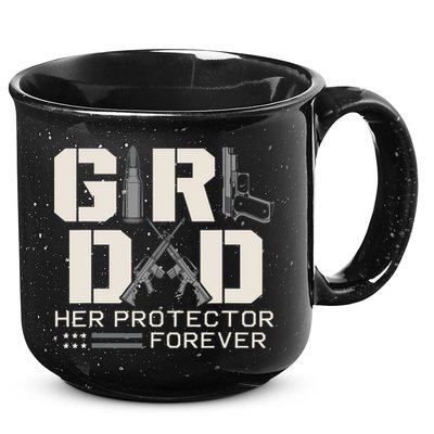 Girl Dad Her Protector Forever Funny Father Of Girl Gifts 15oz Campfire Ceramic Mug