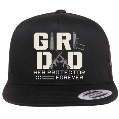 Girl Dad Her Protector Forever Funny Father Of Girl Gifts Flatbill Hat