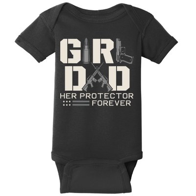 Girl Dad Her Protector Forever Funny Father Of Girl Gifts Baby Bodysuit