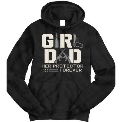 Girl Dad Her Protector Forever Funny Father Of Girl Gifts Tie Dye Hoodie