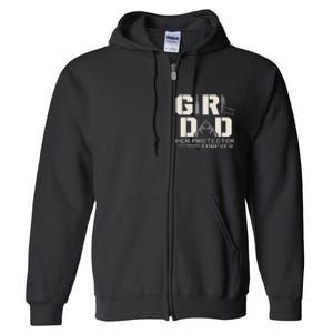 Girl Dad Her Protector Forever Funny Father Of Girl Gifts Full Zip Hoodie