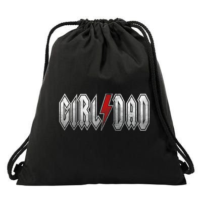 Girl Dad Her Protector Forever Funny Father Of Girl Drawstring Bag