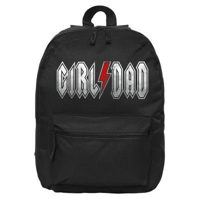 Girl Dad Her Protector Forever Funny Father Of Girl 16 in Basic Backpack