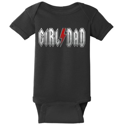 Girl Dad Her Protector Forever Funny Father Of Girl Baby Bodysuit