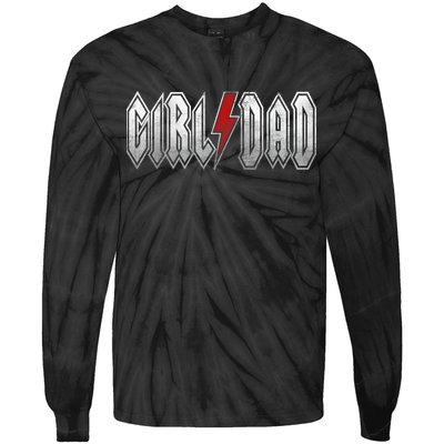 Girl Dad Her Protector Forever Funny Father Of Girl Tie-Dye Long Sleeve Shirt