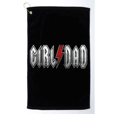 Girl Dad Her Protector Forever Funny Father Of Girl Golf Towel