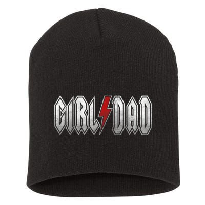 Girl Dad Her Protector Forever Funny Father Of Girl Short Acrylic Beanie