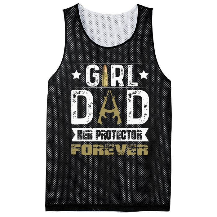 Girl Dad Her Protector Forever Father Day Mesh Reversible Basketball Jersey Tank