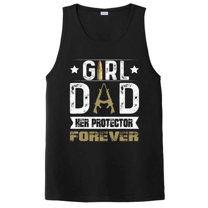 Girl Dad Her Protector Forever Father Day PosiCharge Competitor Tank