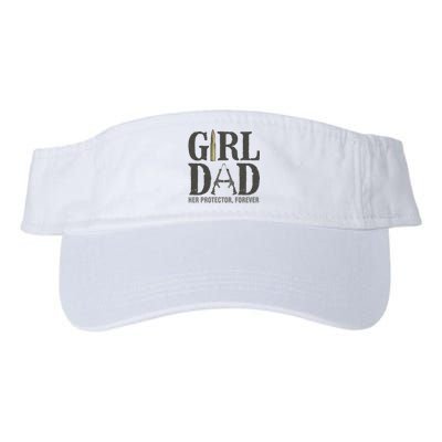 Girl Dad Her Protector Forever Proud Fathers Day Gift Valucap Bio-Washed Visor