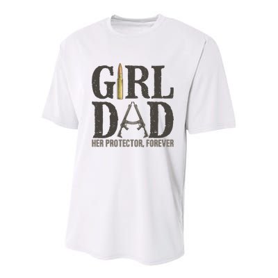 Girl Dad Her Protector Forever Father Of Girl Daughter Youth Performance Sprint T-Shirt