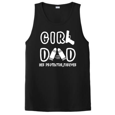 Girl Dad Her Protector Forever Proud Fathers Day Gift PosiCharge Competitor Tank