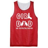 Girl Dad Her Protector Forever Proud Fathers Day Gift Mesh Reversible Basketball Jersey Tank