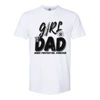 Girl Dad Her Protector Forever Proud Fathers Day Gift Softstyle CVC T-Shirt