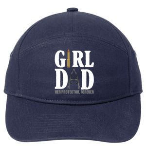 Girl Dad Her Protector Forever Gun 7-Panel Snapback Hat