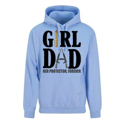 Girl Dad Her Protector Forever Gun Unisex Surf Hoodie