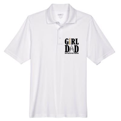 Girl Dad Her Protector Forever Gun Men's Origin Performance Pique Polo