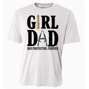 Girl Dad Her Protector Forever Gun Cooling Performance Crew T-Shirt