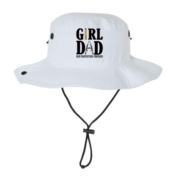 Girl Dad Her Protector Forever Gun Legacy Cool Fit Booney Bucket Hat