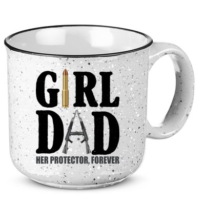Girl Dad Her Protector Forever Gun 15oz Campfire Ceramic Mug