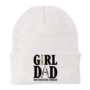 Girl Dad Her Protector Forever Gun Knit Cap Winter Beanie