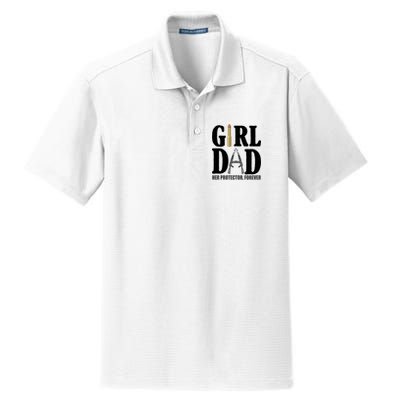 Girl Dad Her Protector Forever Gun Dry Zone Grid Polo