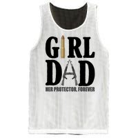 Girl Dad Her Protector Forever Gun Mesh Reversible Basketball Jersey Tank