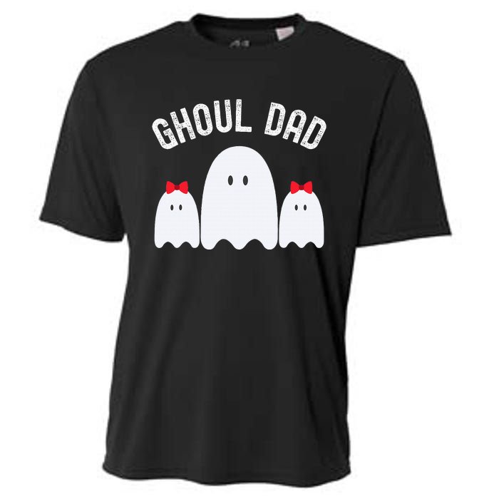 Ghoul Dad Halloween Daddy Ghost Father Of Two Ghost Cooling Performance Crew T-Shirt