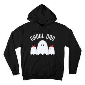 Ghoul Dad Halloween Daddy Ghost Father Of Two Ghost Hoodie