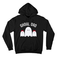 Ghoul Dad Halloween Daddy Ghost Father Of Two Ghost Hoodie