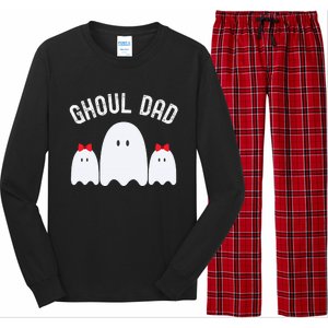 Ghoul Dad Halloween Daddy Ghost Father Of Two Ghost Long Sleeve Pajama Set