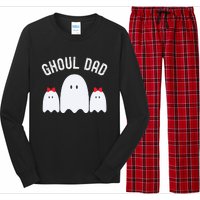 Ghoul Dad Halloween Daddy Ghost Father Of Two Ghost Long Sleeve Pajama Set