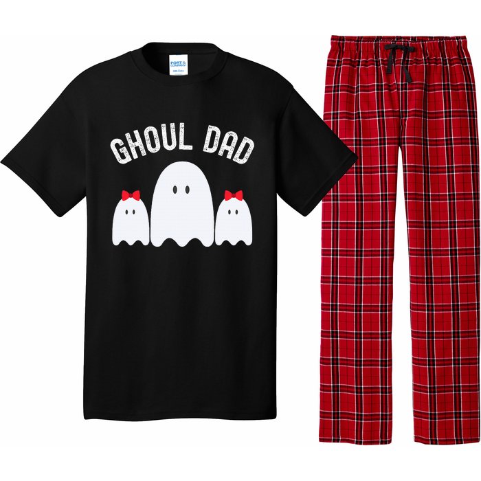 Ghoul Dad Halloween Daddy Ghost Father Of Two Ghost Pajama Set