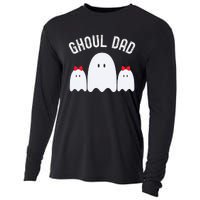 Ghoul Dad Halloween Daddy Ghost Father Of Two Ghost Cooling Performance Long Sleeve Crew