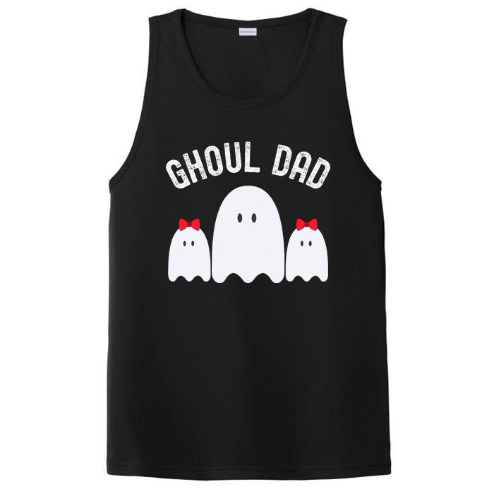 Ghoul Dad Halloween Daddy Ghost Father Of Two Ghost PosiCharge Competitor Tank