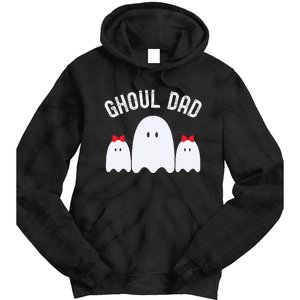 Ghoul Dad Halloween Daddy Ghost Father Of Two Ghost Tie Dye Hoodie