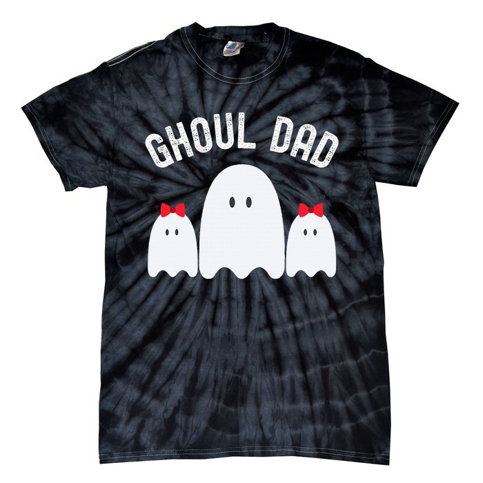 Ghoul Dad Halloween Daddy Ghost Father Of Two Ghost Tie-Dye T-Shirt