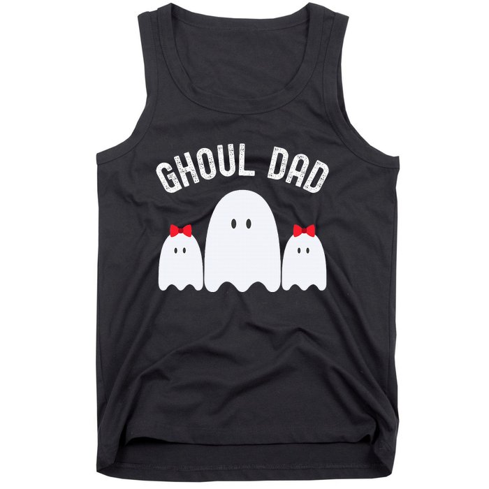 Ghoul Dad Halloween Daddy Ghost Father Of Two Ghost Tank Top