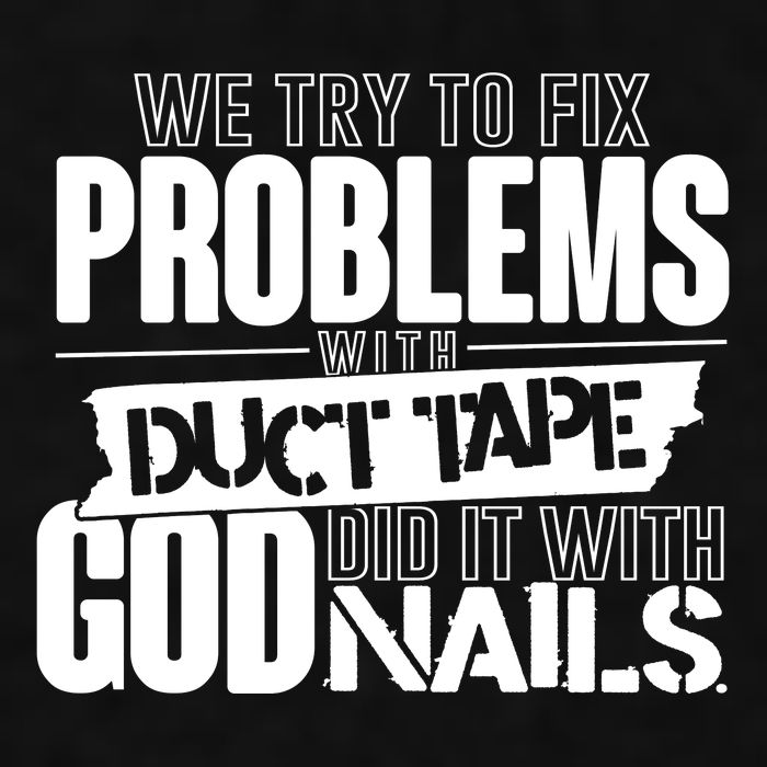 God Did It With Nails Christian Message Ladies PosiCharge Tri-Blend Wicking Tank