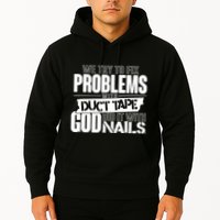 God Did It With Nails Christian Message Hoodie
