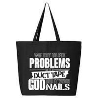 God Did It With Nails Christian Message 25L Jumbo Tote