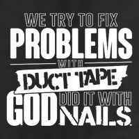 God Did It With Nails Christian Message Trucker Hat